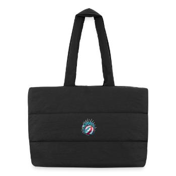 Logo de volley-ball - Sac shopping matelassé - noir - Devant