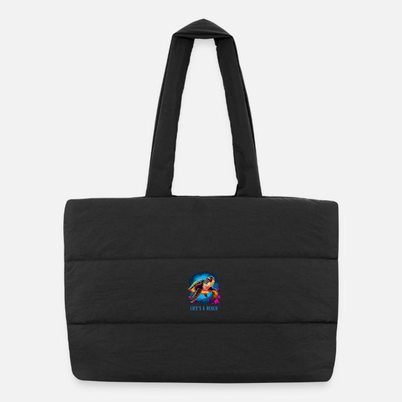Life's a beach Puffer Shopping Bag