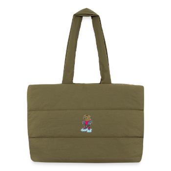 Bär Eislaufen Schlittschuhe - Puffer-Einkaufstasche - safari Green - Vorne