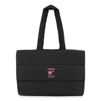 Fille de peintre - Sac shopping matelassé - noir - Devant
