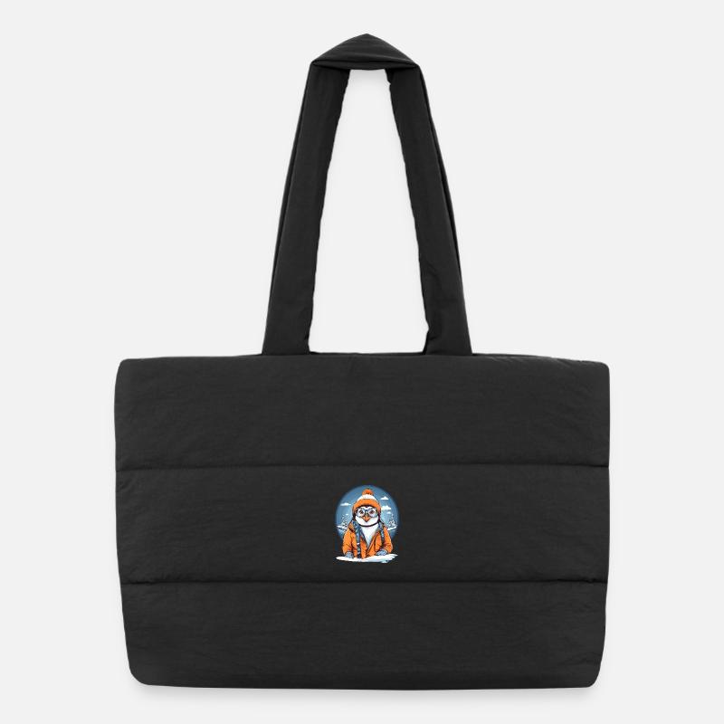 Cute Penguin Puffer Shopping Bag