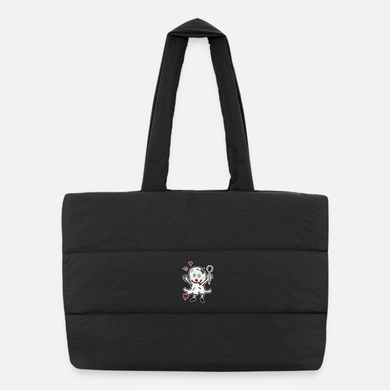 Halloween Ghost Love Heartbreak Heartbreak - Puffer Shopping Bag - black