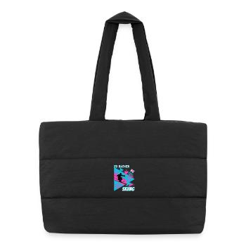 I'd Rather Ski - Ski Winter Sports Skier - Puffer Shopping Bag - black - Front