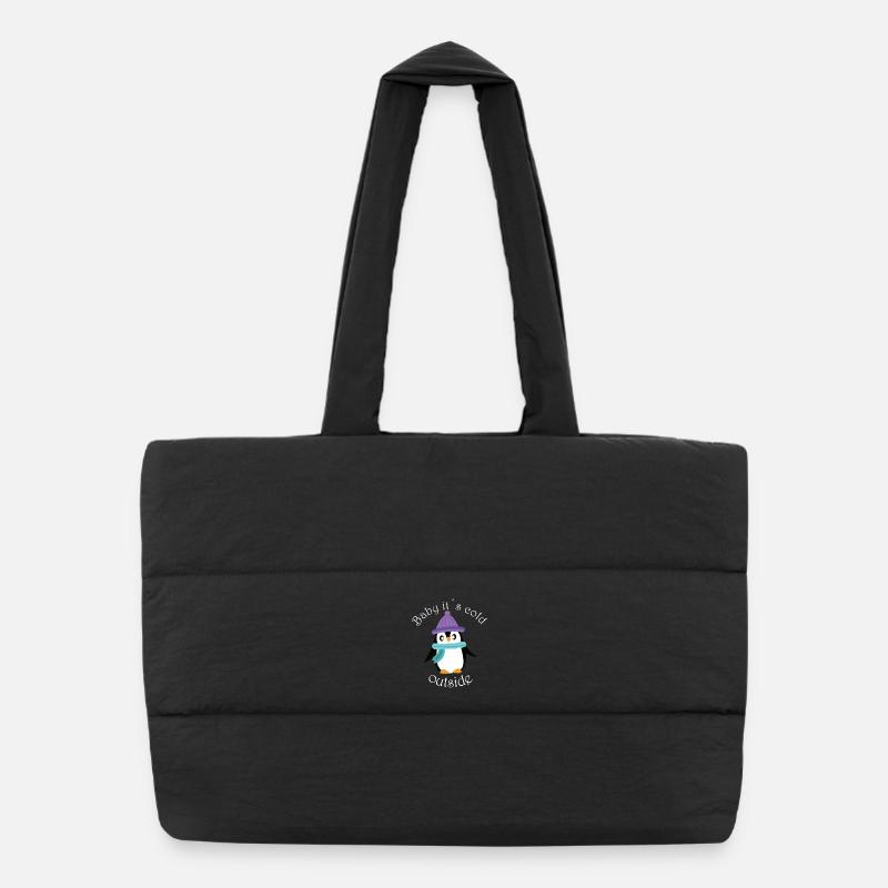 BÉBÉ IL FAIT FROID DEHORS AVEC PINGOUIN Sac shopping matelassé