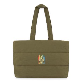 Level 40 Unlocked Funny Video Gamer 40Th Birthday - Puffer Shopping Bag - safari green - Front