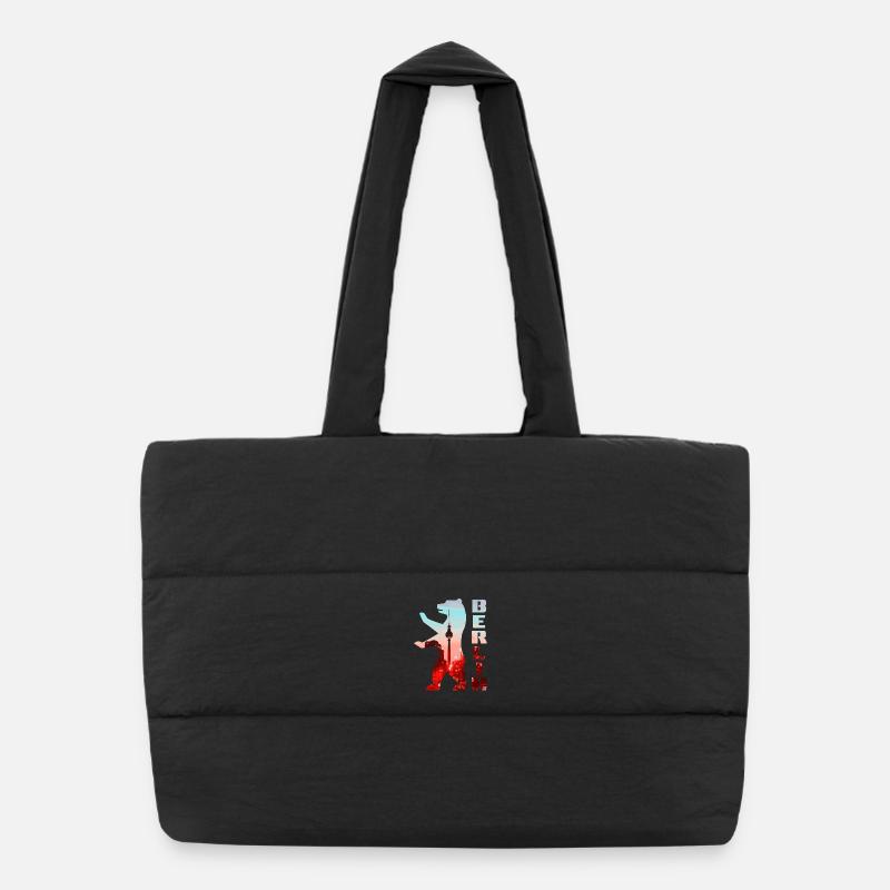 Berlin Bear - Puffer Shopping Bag - black