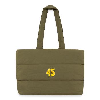 45 years of Lustig Käse - Puffer Shopping Bag - safari green - Front
