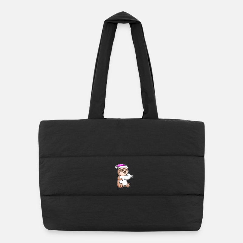 Sloth Tired Sleeping Sleeping Girl Puffer Shopping Bag