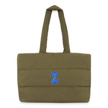 2 - Puffer Shopping Bag - safari green - Front