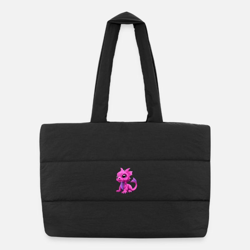 Baby Drache Pink | Niedlicher pinker Babydrache Puffer-Einkaufstasche
