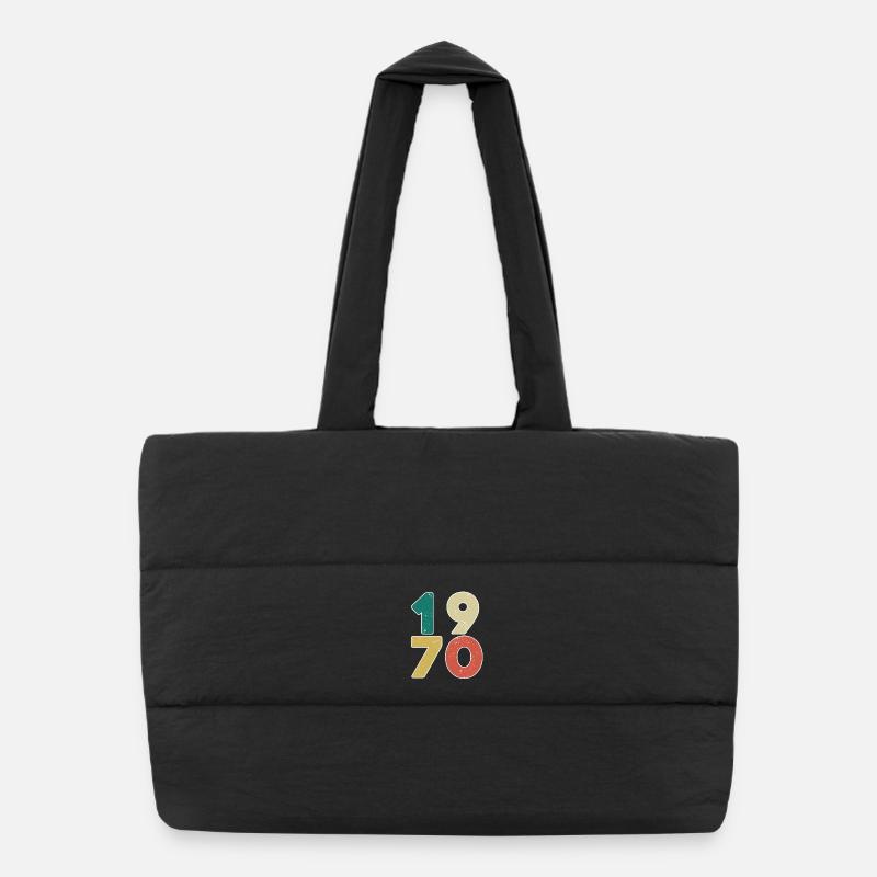 1970 - Born 1970 - Built in 1970 Puffer Shopping Bag