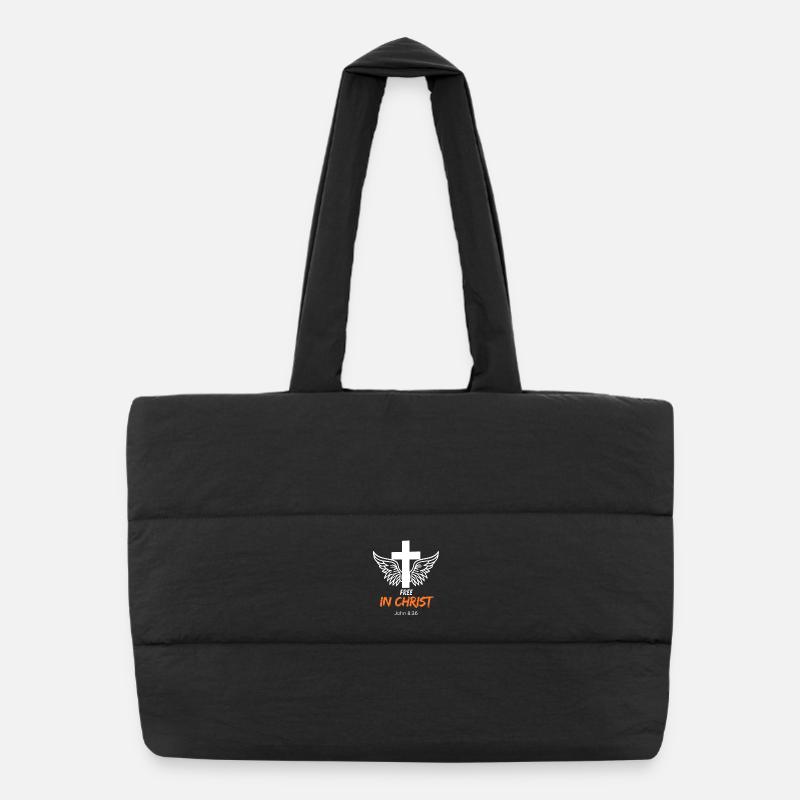 Symbolisme religieux avec des ailes d’ange Sac shopping matelassé