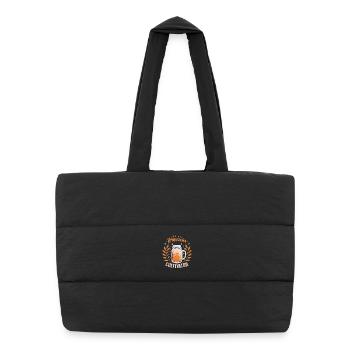 Powered by the Kombucha mushroom - Puffer Shopping Bag - black - Front