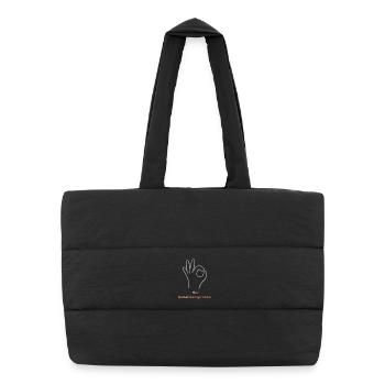 Sign language only - Puffer Shopping Bag - black - Front