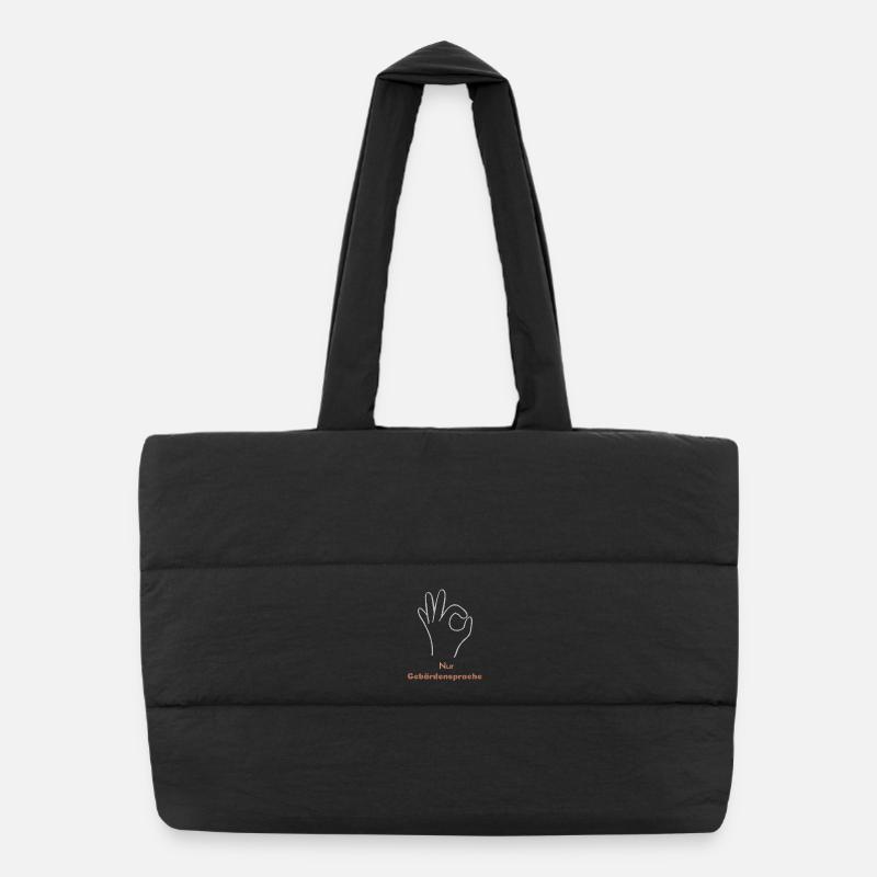 Langue des signes uniquement Sac shopping matelassé