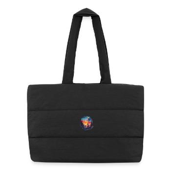 VTT des années 90 - Sac shopping matelassé - noir - Devant