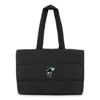 Killer whale - Puffer Shopping Bag - black - Front