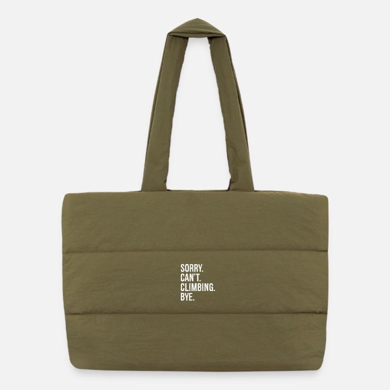 désolé je ne peux pas grimper au revoir Sac shopping matelassé