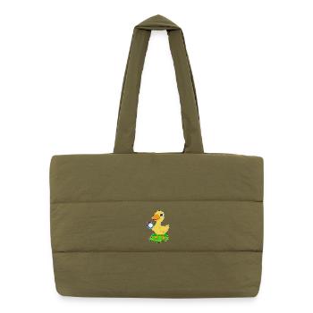 Ente Wecker - Puffer-Einkaufstasche - safari Green - Vorne