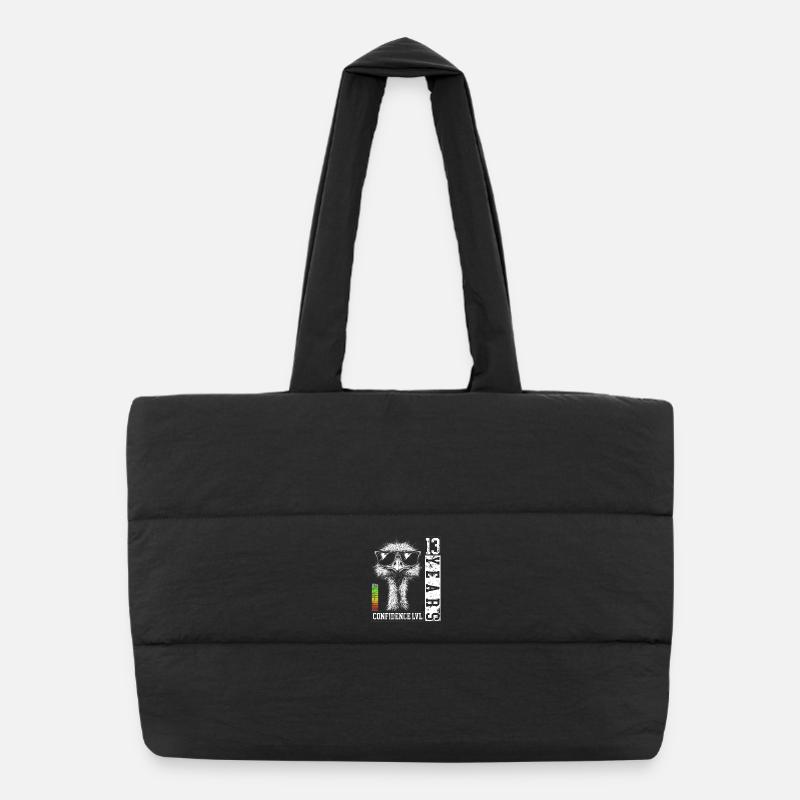 Autruche oiseau lunettes de soleil 13 ans anniversaire Sac shopping matelassé
