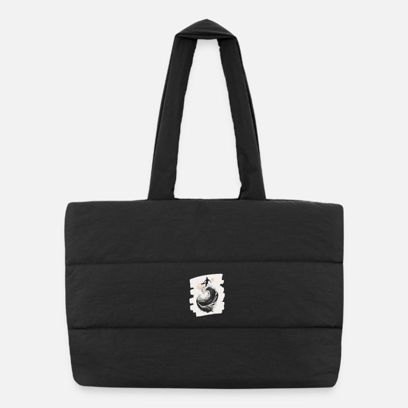 Surfer Puffer Shopping Bag