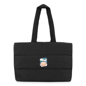 Pumpkin - Puffer Shopping Bag - black - Front