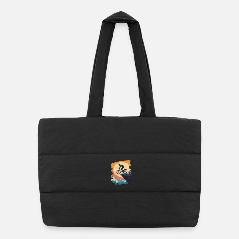 Mountain bikers Downhill Mountains Cycling Puffer Shopping Bag