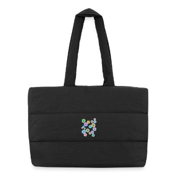 Printemps Début Printemps Fleurs Fleur Anniversaire - Sac shopping matelassé - noir - Devant