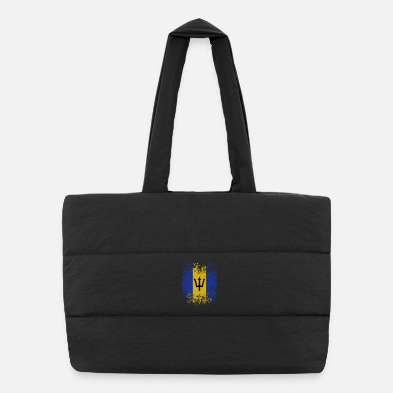 Drapeau de la Barbade, fierté barbadienne Sac shopping matelassé