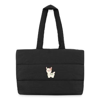 Sweet Llama Summer - Puffer Shopping Bag - black - Front