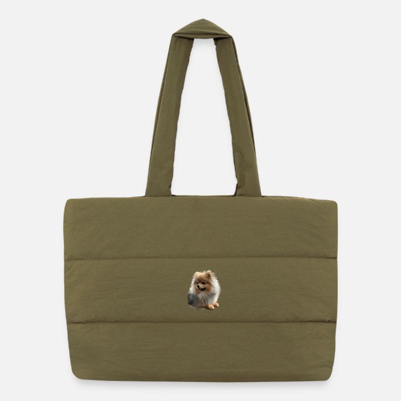 Pomeranian Pomeranian Pom Sweet German Spitz Puffer Shopping Bag