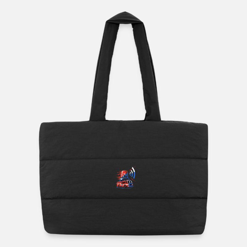 Camion de pompiers avec sirène Sac shopping matelassé