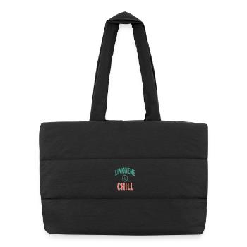 Limonene & Chill Citrus Vibes - Puffer Shopping Bag - black - Front