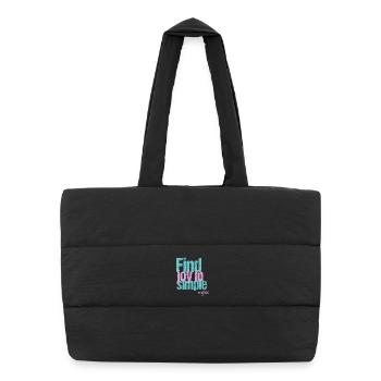 Finding joy in quiet nights - Puffer Shopping Bag - black - Front