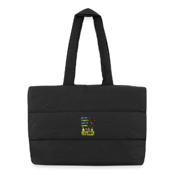 Ne Me Forcez Pas à Répéter - Sac shopping matelassé - noir - Devant