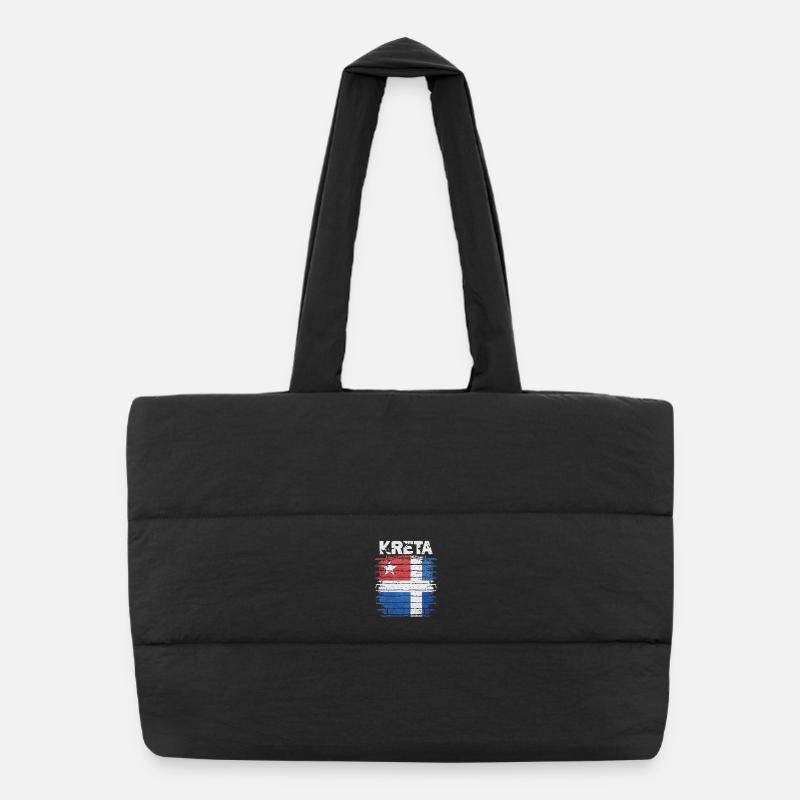 Drapeau de la Crète Impression d’art Sac shopping matelassé