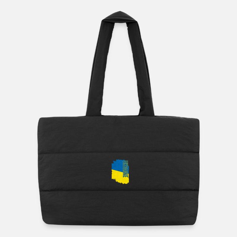 Drapeau ukrainien, fierté ukrainienne Sac shopping matelassé
