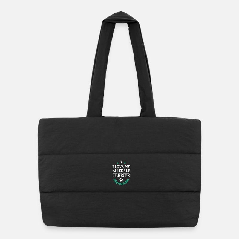 Airedale Terrier Puffer Shopping Bag
