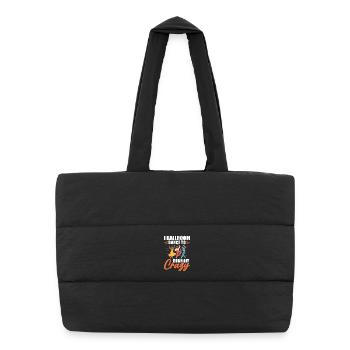 Danseuse de salon Cadeau Partenaire de danse - Sac shopping matelassé - noir - Devant