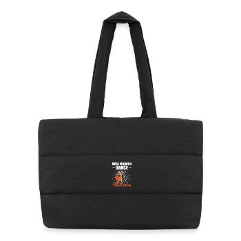 De vraies femmes dansant dans la salle de bal - Sac shopping matelassé - noir - Devant