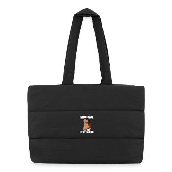I don't care, I have fireworks, pyrotechnicians, firecrackers - Puffer Shopping Bag - black - Front