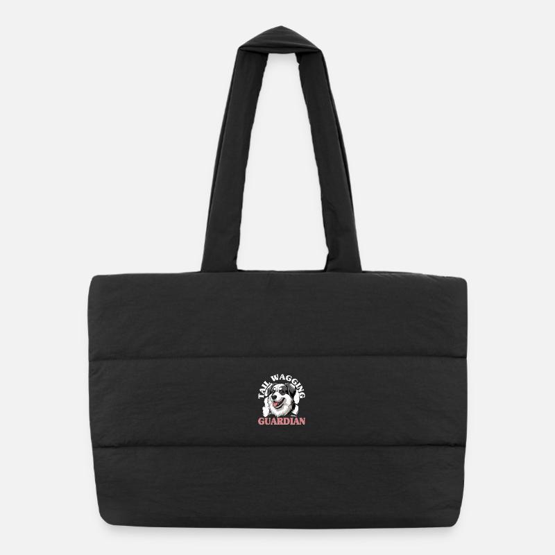 Gardien qui remue la queue du chien Alabai Sac shopping matelassé