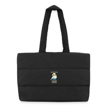 Bande sonore : Endless Chirping | Budgie - Sac shopping matelassé - noir - Devant