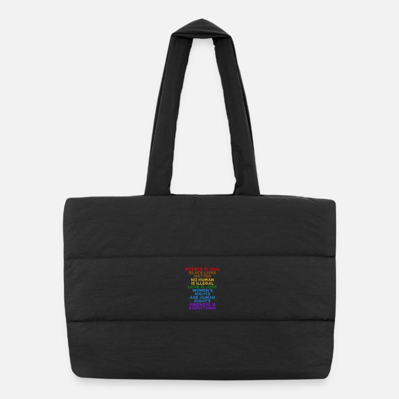 Social Justice Love Equality Human Rights  Puffer Shopping Bag