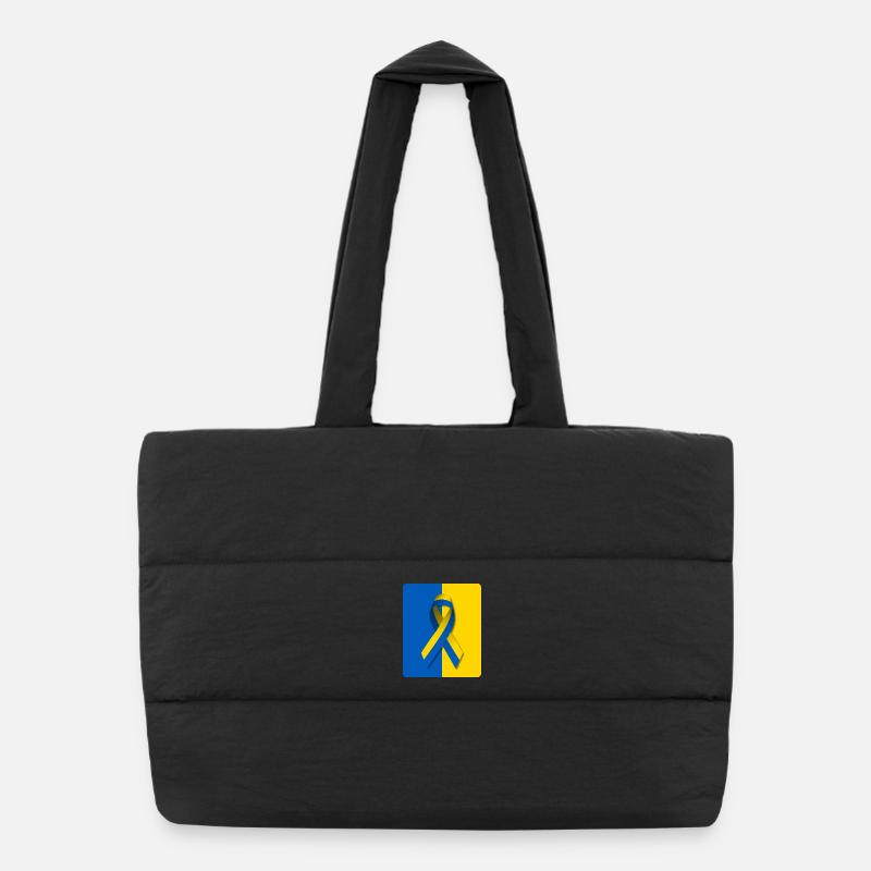 Ukraine Peace Loop Flag Puffer Shopping Bag
