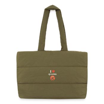 Wahrhaft Zen Qigong Qi Gong - Puffer-Einkaufstasche - safari Green - Vorne