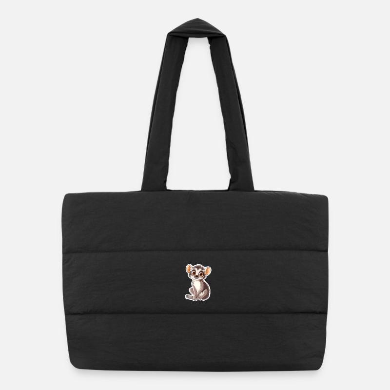 lémurien Sac shopping matelassé