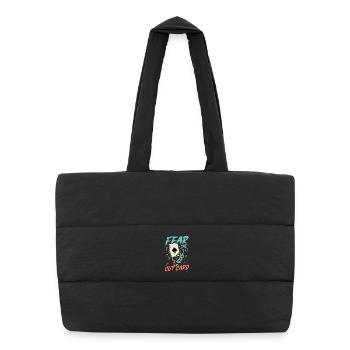 Cribbage Fear The Cut Card - Puffer Shopping Bag - black - Front