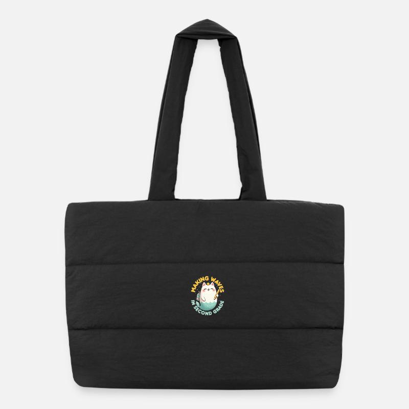 Sirène faisant des vagues en deuxième année Sac shopping matelassé