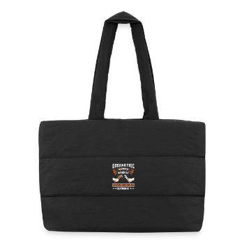 Chauffagiste Plombier Plombier de construction chauffage - Sac shopping matelassé - noir - Devant